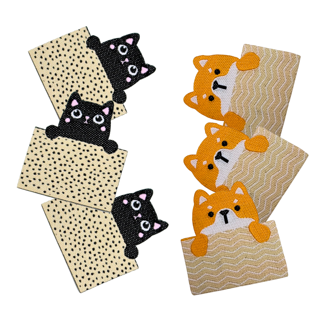 Cat vs Dog Pack | Woven Sew In Labels