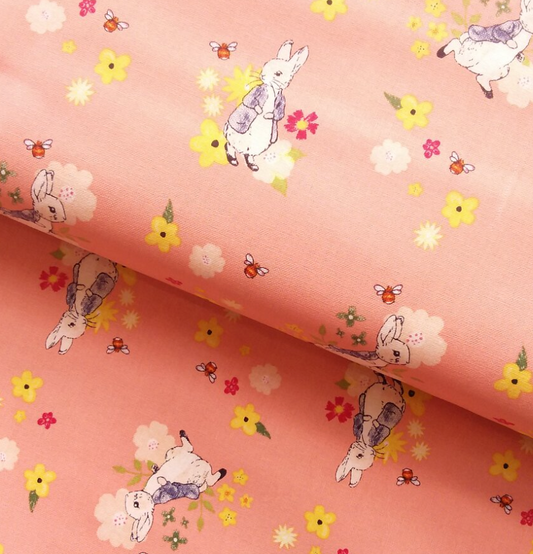 Peter Rabbit Peach Bee's Cotton | Craft Cotton Co